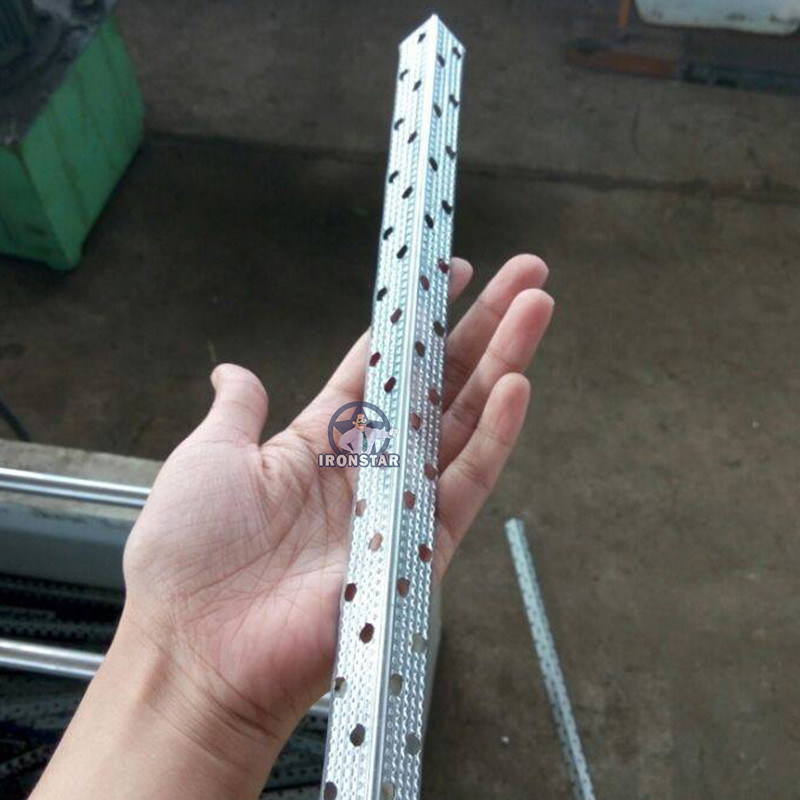 “380V 50Hz Perforated V Shape Corner Bead Roll Forming Machine Ukraine Galvanized Steel Angle Bead Forming Equipment”