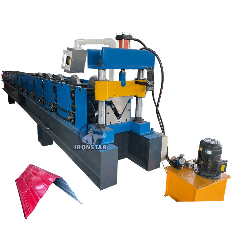 “ronstar Touch Screen PLC Automatic Valley Tray Ridge Cap Roll Forming Machine Metal Roof Capping Profile Making Equipment”