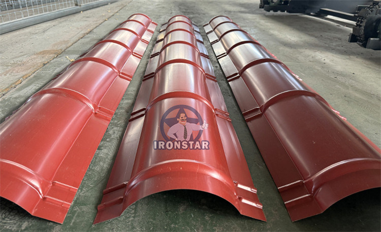 “Romania Industrial Warehouse Roof Use 312 Cap Ridge Roll Forming Machine Automatic PPGI Metal Waterproof Ridge Capping Tile Making Machine”