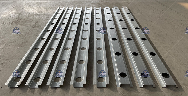 “US Standard Punching Holes Omega Profile Roll Forming Machine Top Hat Purlin Roll Forming Machine With Hole Punching Function US Specification Omega Profile Top Hat Roll Forming Machine ”