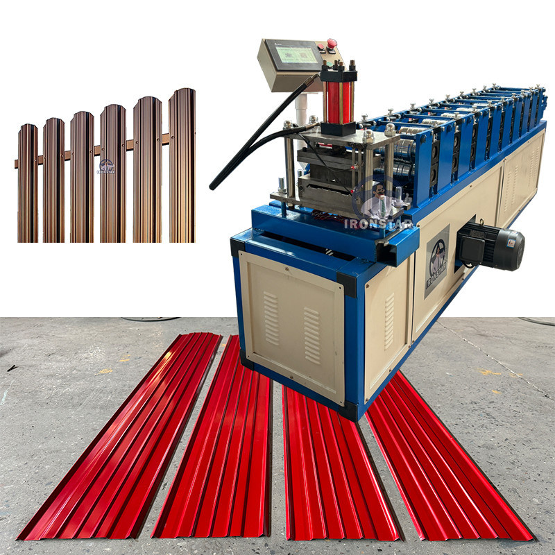 “174mm Metal Fence Post Roll Forming Machine Popular In Miami USA Fence Roll Forming Machine Fence Panel Making Machinery Full Set Fence Production Equipment”