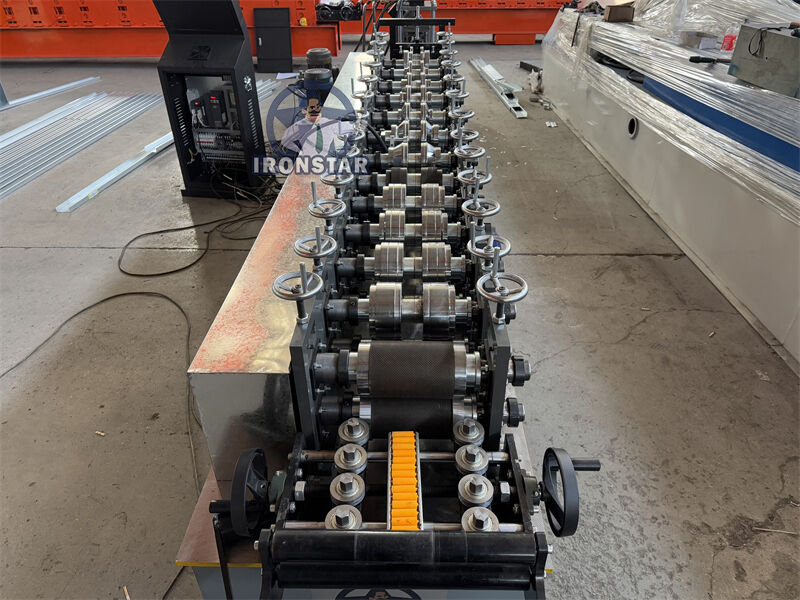 “China Factory 49mm 69mm Two Sizes 2 In 1 Double Rows Stud Roll Forming Machine Servo Driving Drywall Profile Forming Machine”