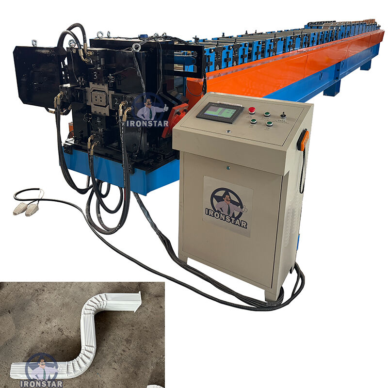 “USA Standard 3 In 1 Water Downpipe Roll Forming Machine Multi Function Rainwater Gutter Downspout Profile Roll Forming Machine Metal Down Pipe Making Machinery For American Building Construction”